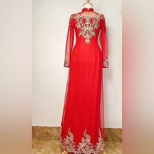 🆕 Ao dai silk and voan thiết kế ⭐️ size M Vietnam